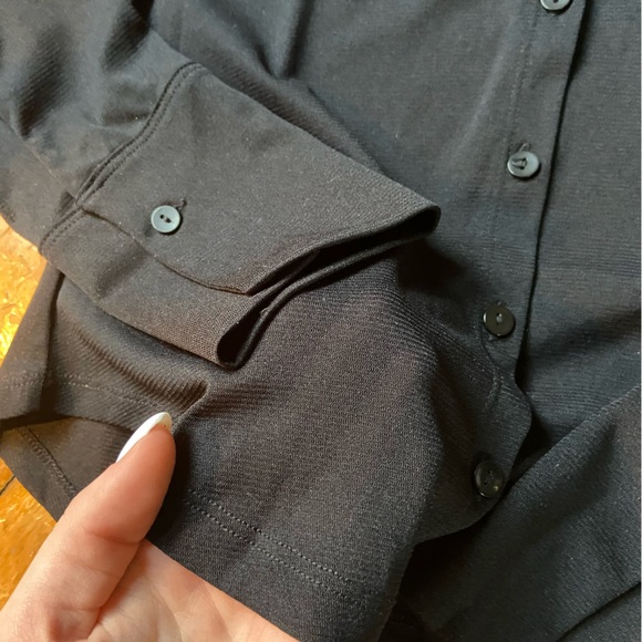 Abercrombie & Fitch Sheer Black Button-Up Shirt - Picture 5 of 5